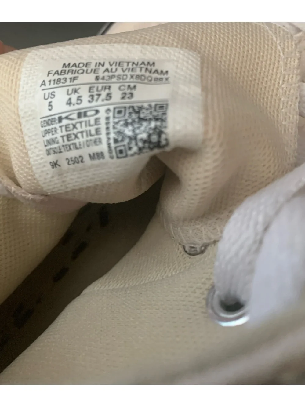 USED Converse High Top Sneakers - Pale Pink and White